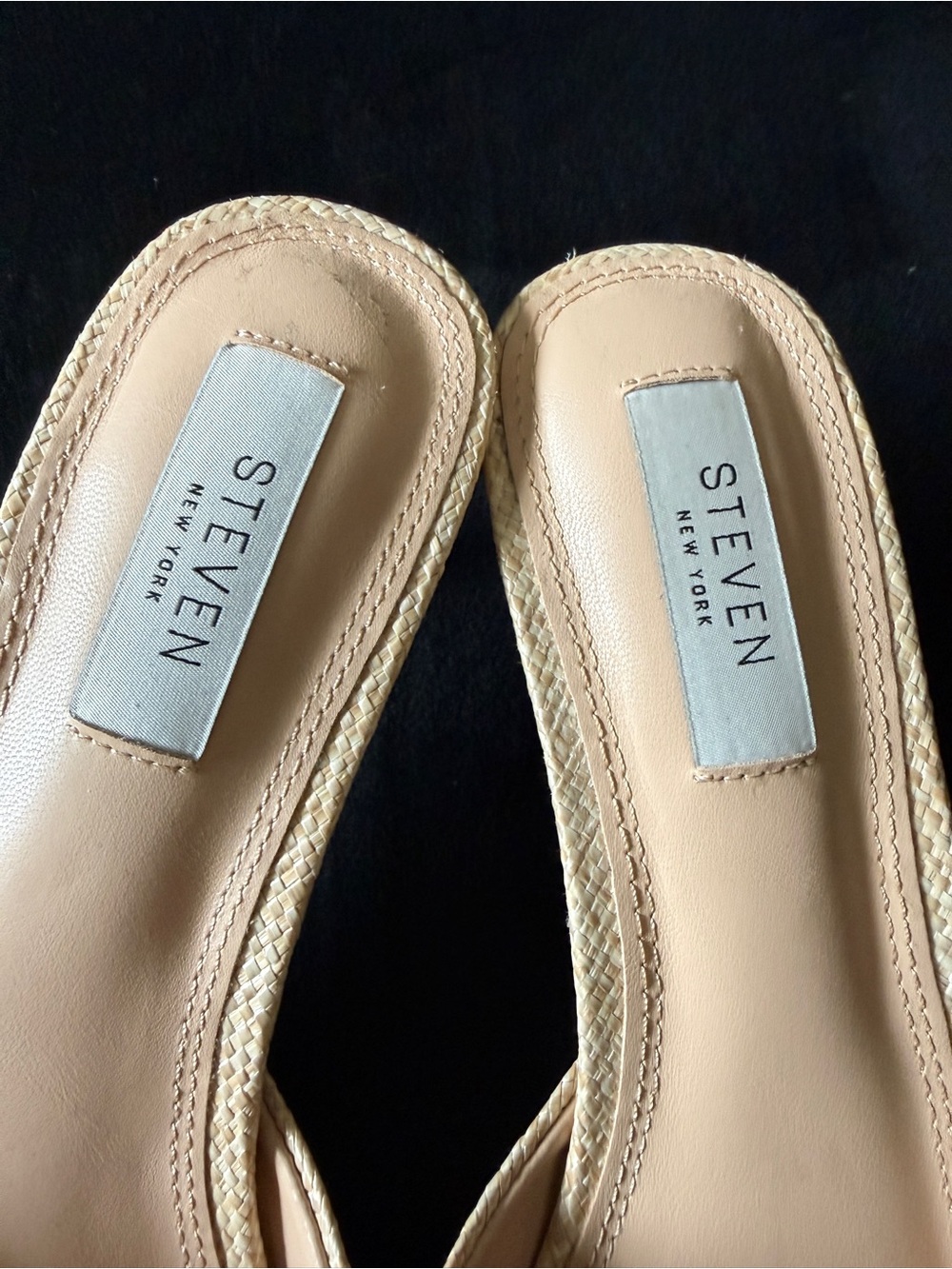 Steven By Steve Madden Knotted Raffia Kitten Heel Slides, 8.5 M - Picture 4 of 7